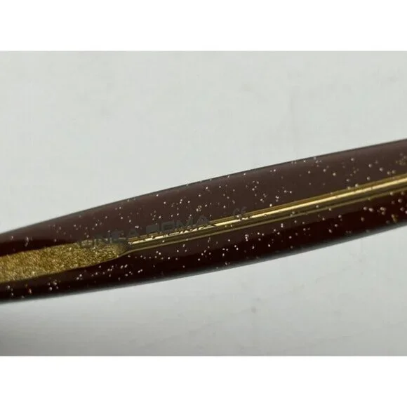 LINEA ROMA - CLASS 317 C2 51-15-140 Red and Gold Glitter Plastic Glasses Frames - Picture 4 of 5